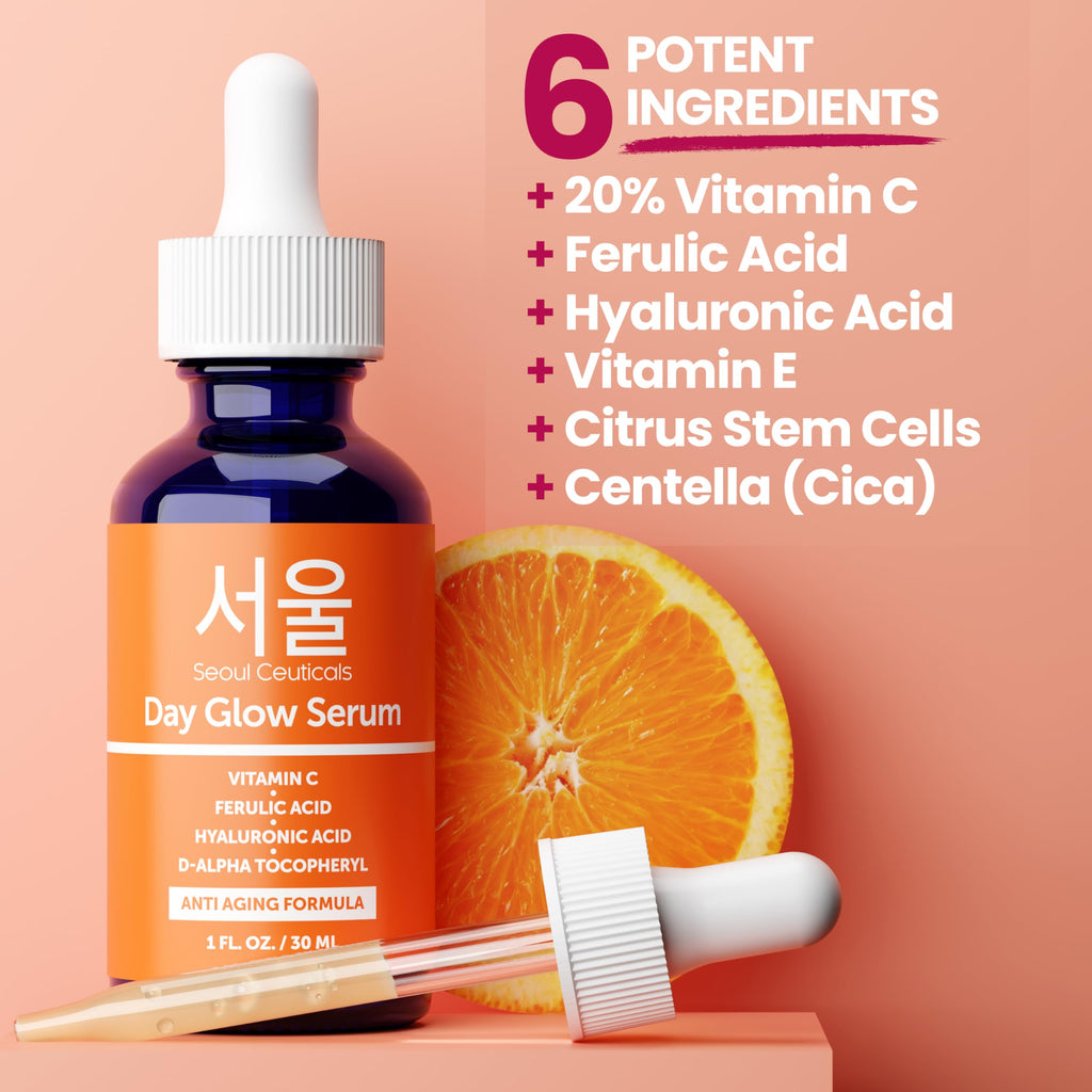 SeoulCeuticals PDRN Serum Salmon DNA Vitamin C Serum – Korean Skincare Anti Aging PDNR Skin Repair Booster – K Beauty Skin Care for Face 1oz