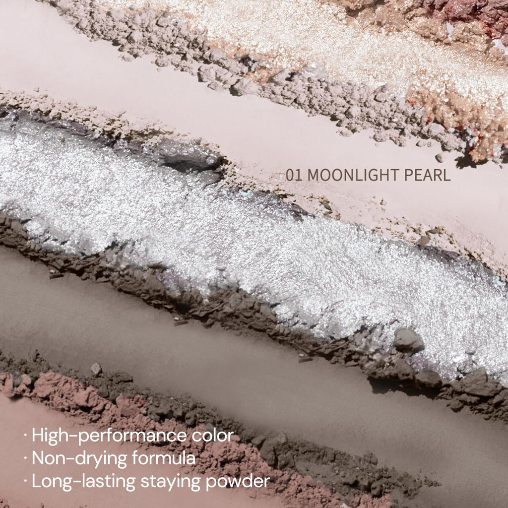 Flower Knows Shell's Jewel 6-Color Makeup Palette, Eyeshadow, Blush, Highlighting & Contour All-in-One