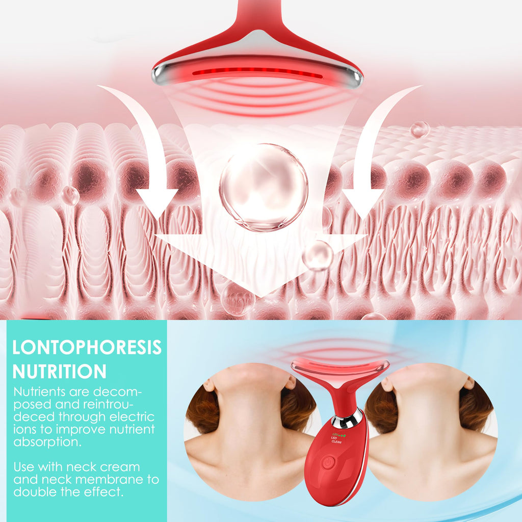 Facial Massager Face and Neck, Face 𝖲 culpting Wand Tool with 7 Color - Birthday, Christmas, Mothers Day, Valentines Day Gifts for Her Women Mom Best Friend Wife Teacher (White)