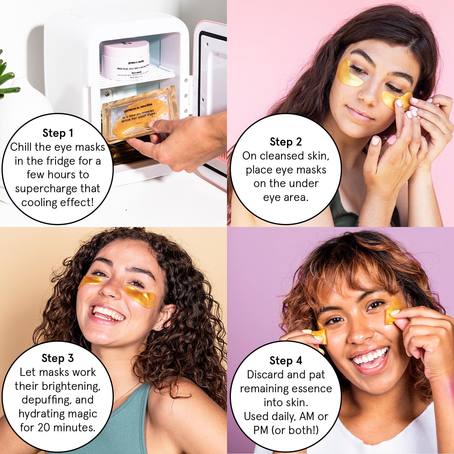 grace & stella Award Winning Under Eye Mask Reduce Dark Circles, Puffy Eyes, Undereye Bags, Wrinkles, Gel Under Eye Patches, Birthday Gifts for Women - Vegan - Thanksgiving Gifts (24 Pairs, Blue)