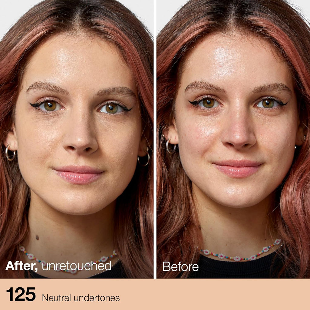 Maybelline New York Fit Me Matte + Poreless Foundation Makeup, Ultra-Lightweight Formula Controls Shine, for Normal to Oily Skin, Nude Beige, 125, 30 ml