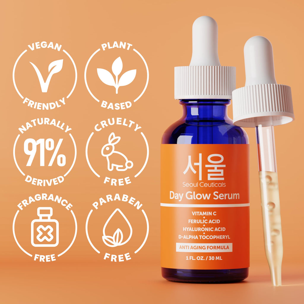 SeoulCeuticals PDRN Serum Salmon DNA Vitamin C Serum – Korean Skincare Anti Aging PDNR Skin Repair Booster – K Beauty Skin Care for Face 1oz