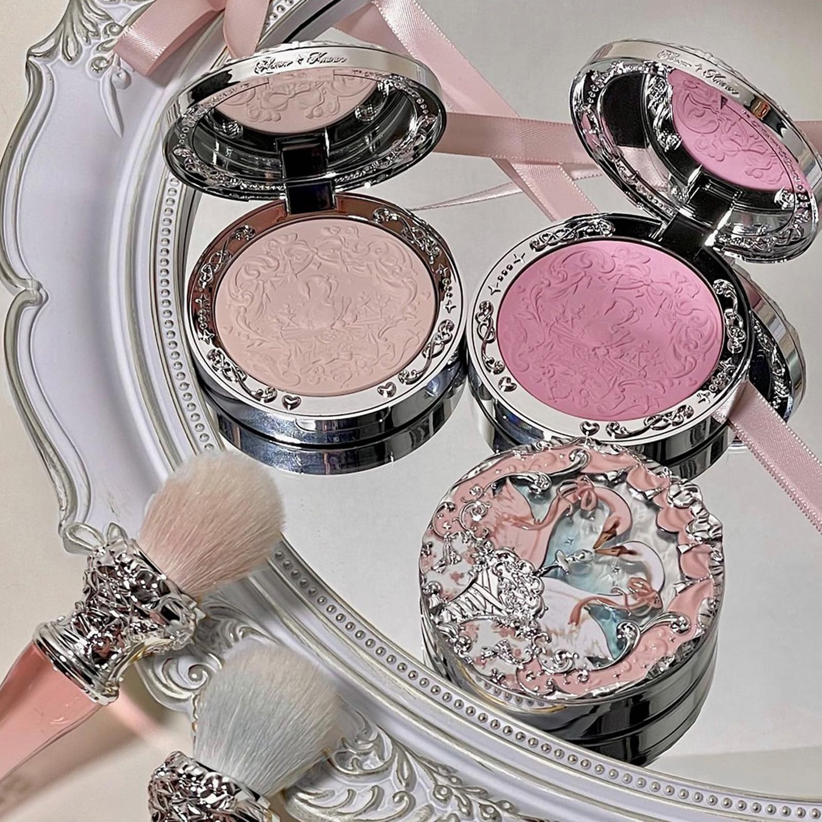 Flower Knows Swan Ballet Embossed Blush