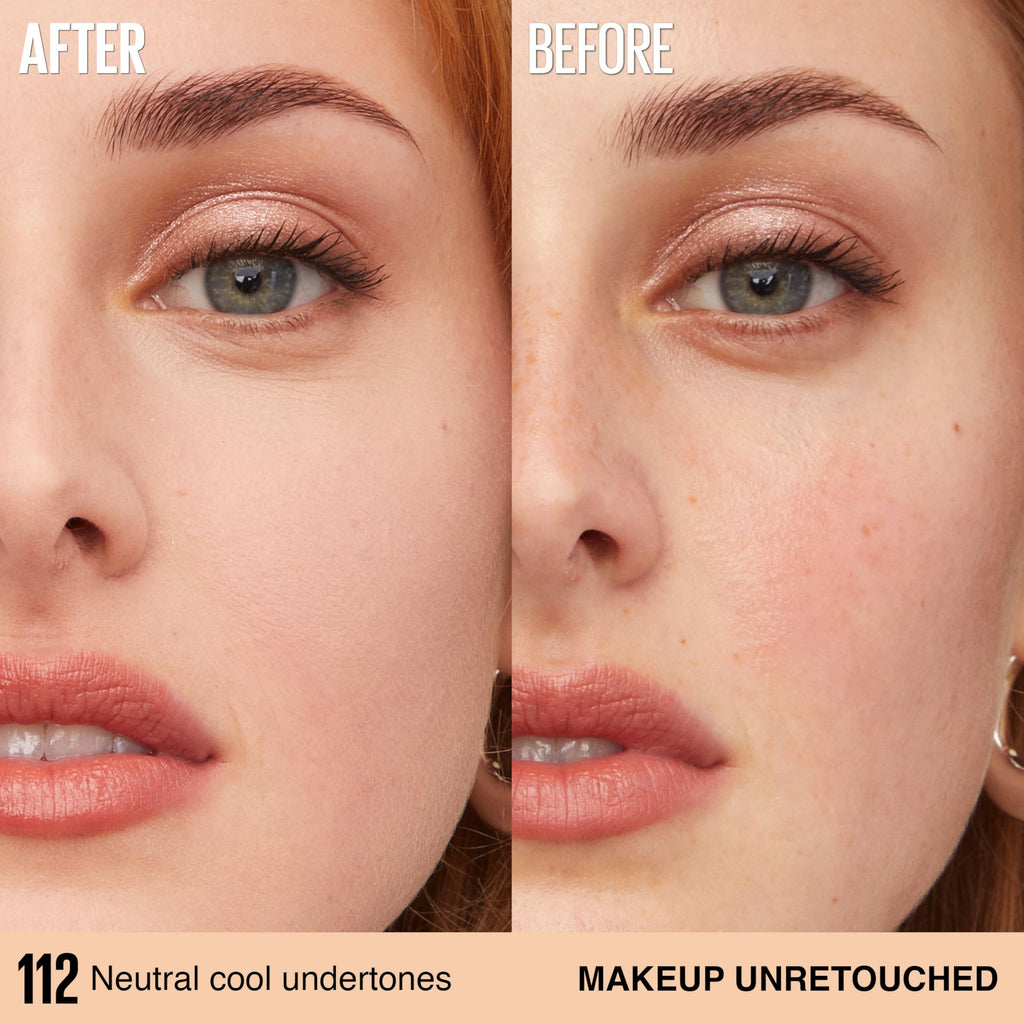 Maybelline New York Super Stay Lumi Matte Foundation, Up to 30H Wear, Luminous Matte, Buildable Coverage, Amino Acids, 112, 30 ml