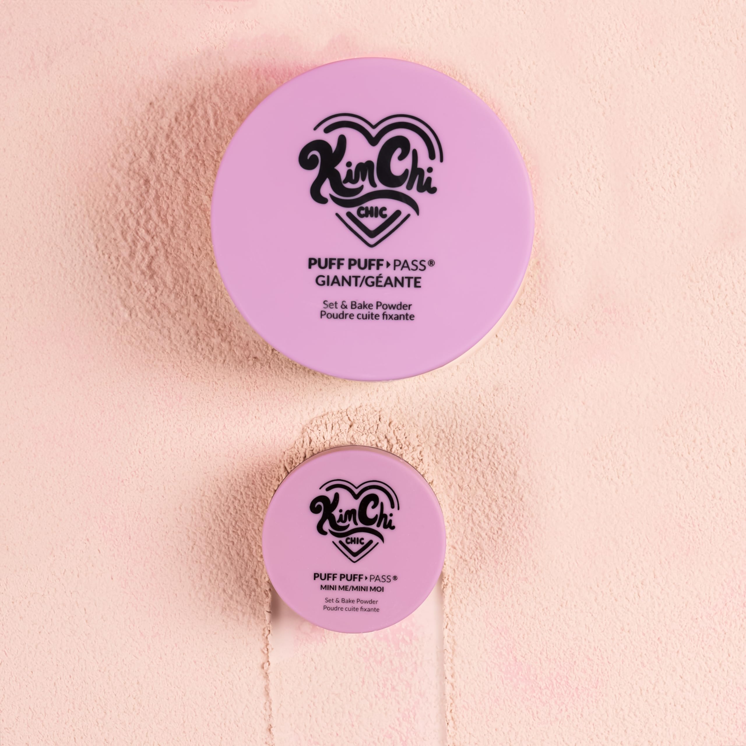 Kimchi Chic Beauty Puff Puff Pass Set and Bake Setting Powder for Makeup, Extra Fluffy Loose Face Powder Poof, Soft Natural Face Makeup for Uneven Skin Tone, 03 Translucent