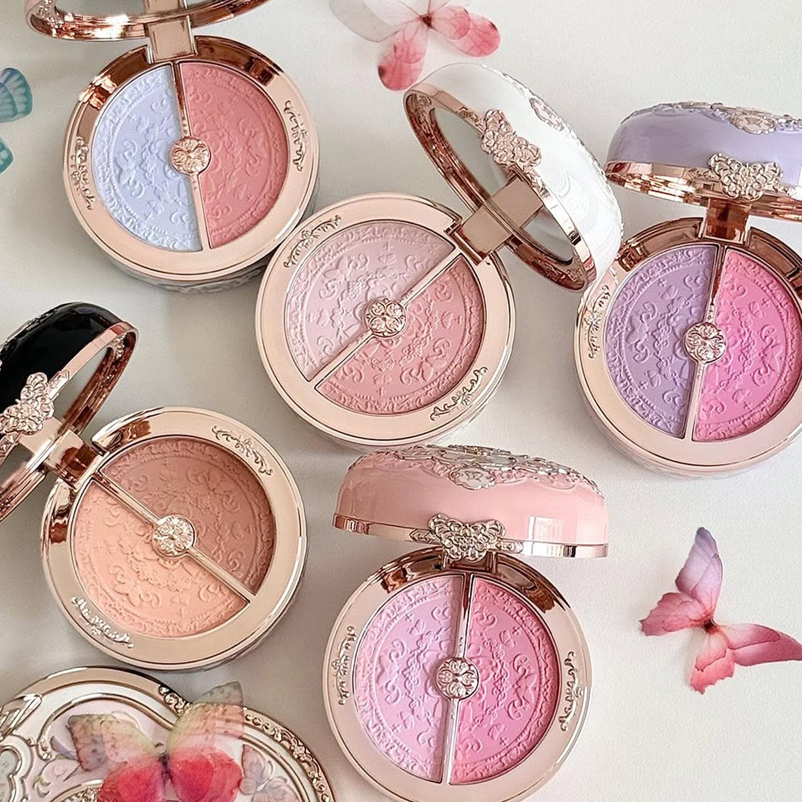 Flower Knows Butterfly Cloud Collar Rouge Box Highlighting & Blush Duo Powder