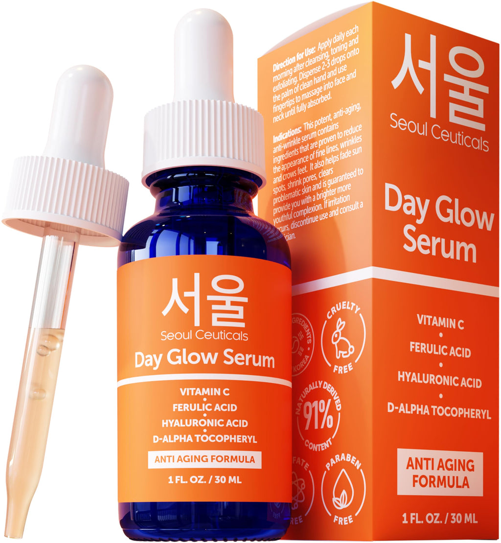 SeoulCeuticals PDRN Serum Salmon DNA Vitamin C Serum – Korean Skincare Anti Aging PDNR Skin Repair Booster – K Beauty Skin Care for Face 1oz