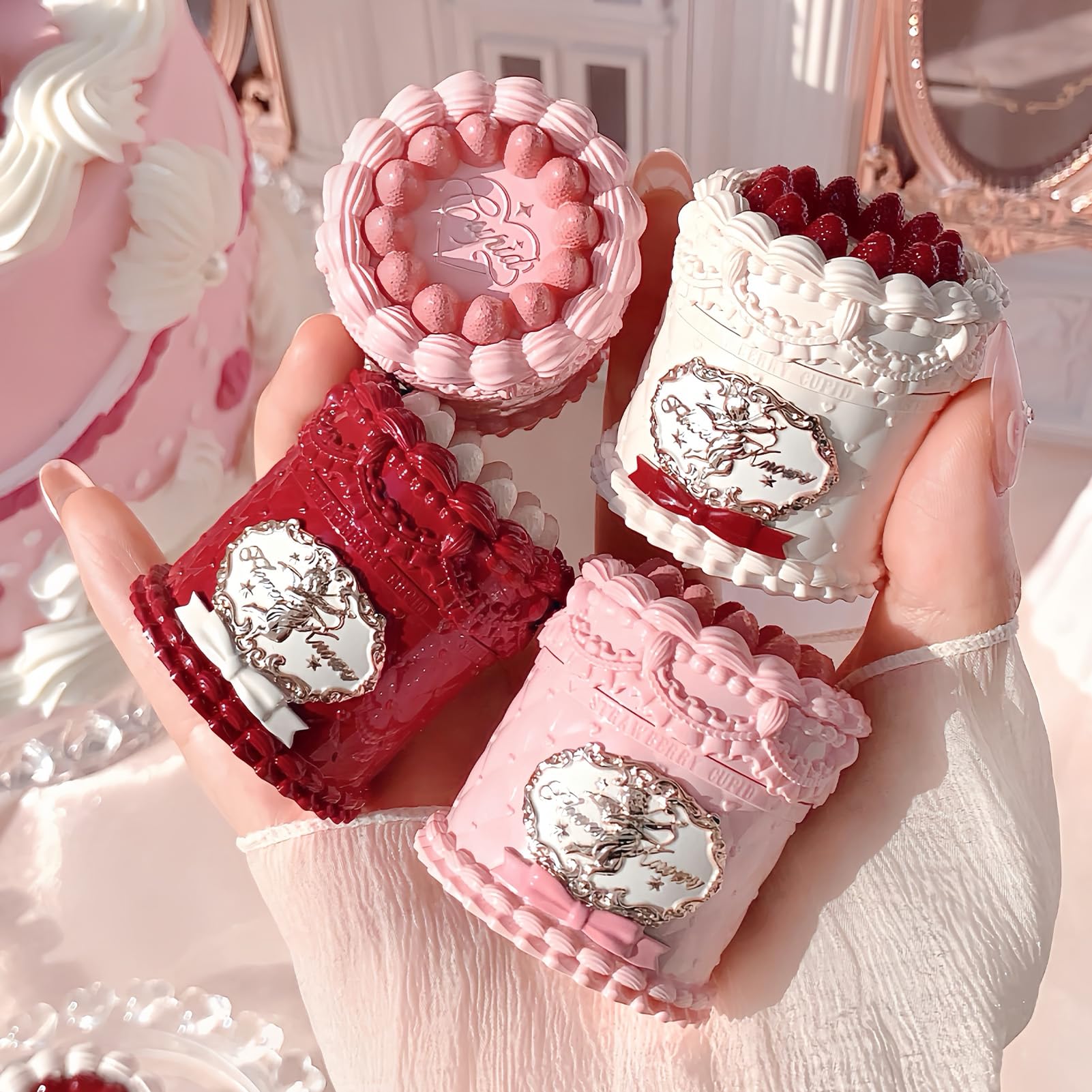 Flower Knows Strawberry Cupid Cake Lip Cream,Velvety-Smooth Matte Liquid