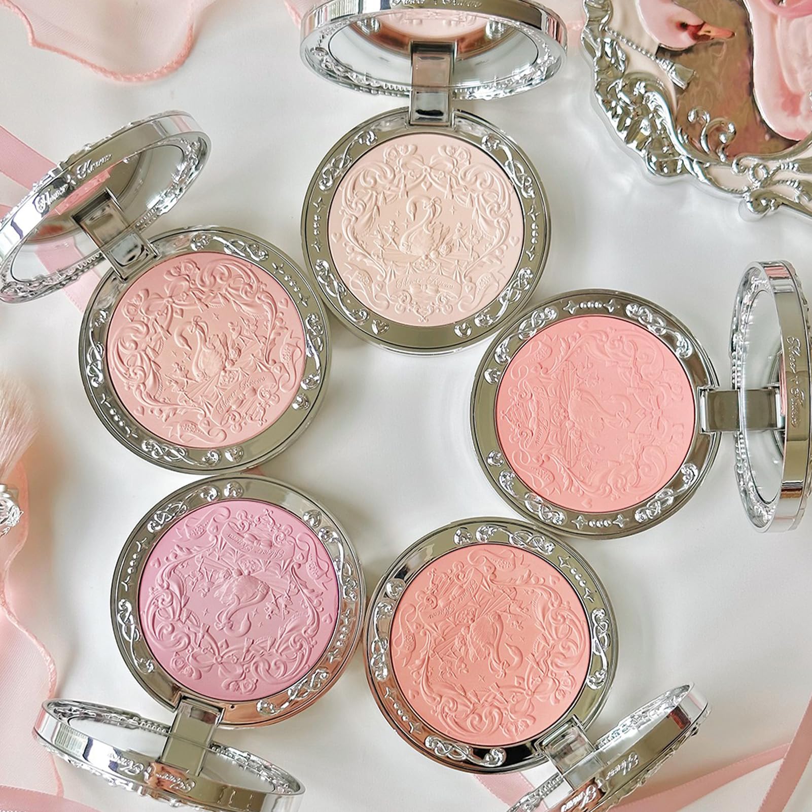 Flower Knows Swan Ballet Embossed Blush