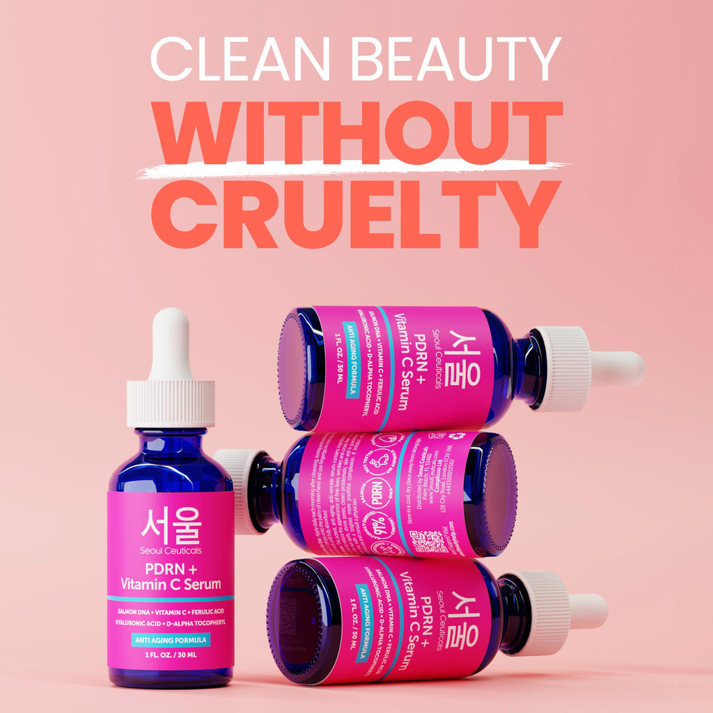SeoulCeuticals PDRN Serum Salmon DNA Vitamin C Serum – Korean Skincare Anti Aging PDNR Skin Repair Booster – K Beauty Skin Care for Face 1oz