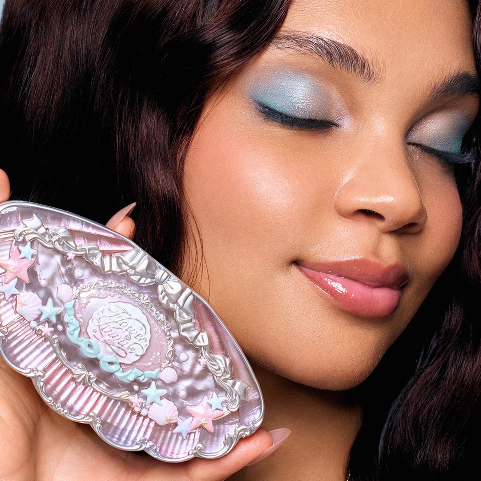 Flower Knows Shell's Jewel 6-Color Makeup Palette, Eyeshadow, Blush, Highlighting & Contour All-in-One