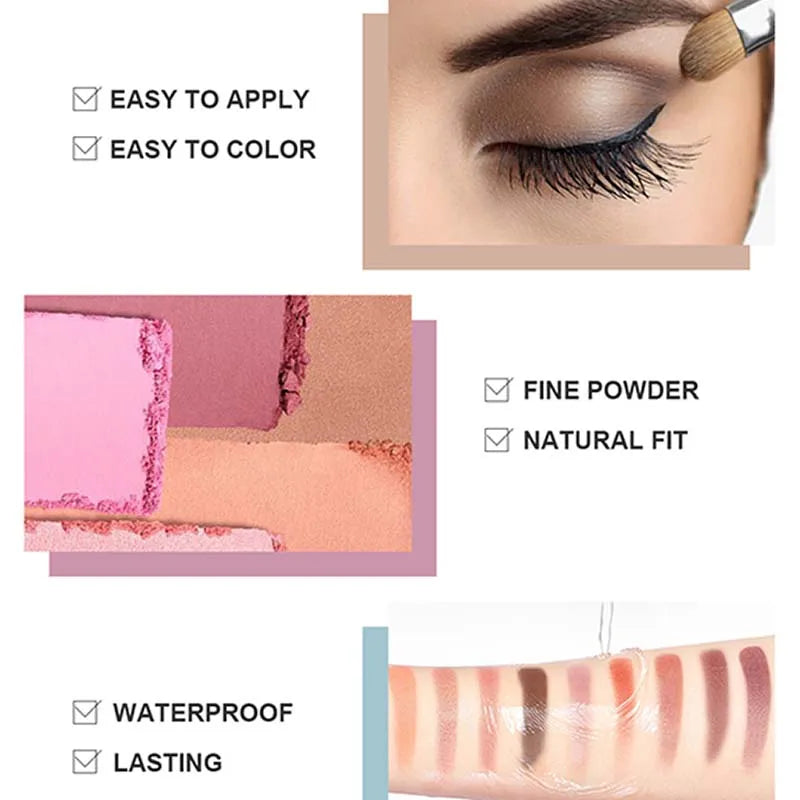 40 Colors Glitter Eyeshadow Palette Matte Waterproof Long Lasting Pressed Powder Cosmetics Kit Fashion Women Eye Makeup palette