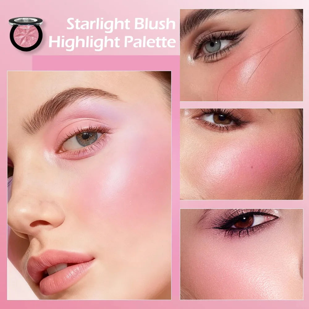 3 Color Matte Blush Palette Long Lasting Natural Contouring Makeup Perfect Holiday Christmas Gift