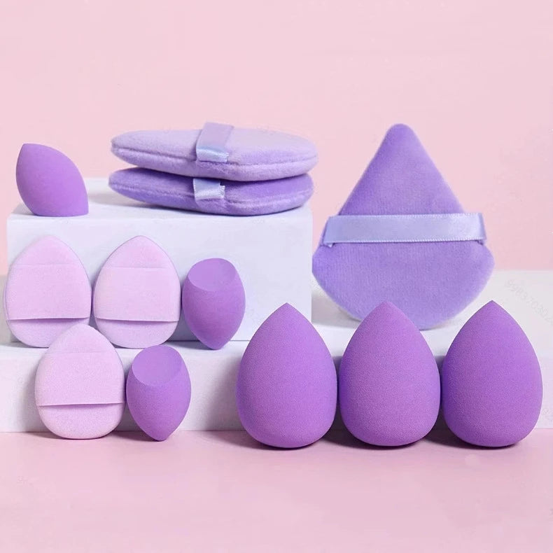 12pcs Makeup Sponge Set Essential for Beginners Cosmetic Easy to apply,Puff Set Makeup Foundation Sponge