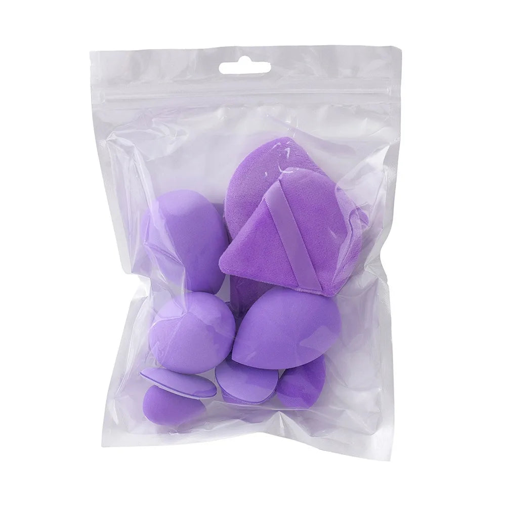 12pcs Soft All-Purpose Makeup Sponge Set Dry Wet Dual Use Beauty Tools Beauty Egg 4Types Powder Puff Foundation Sponges