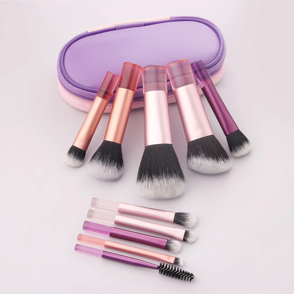 Makeup Brush Sets,10pcs mini with bag multifunctional