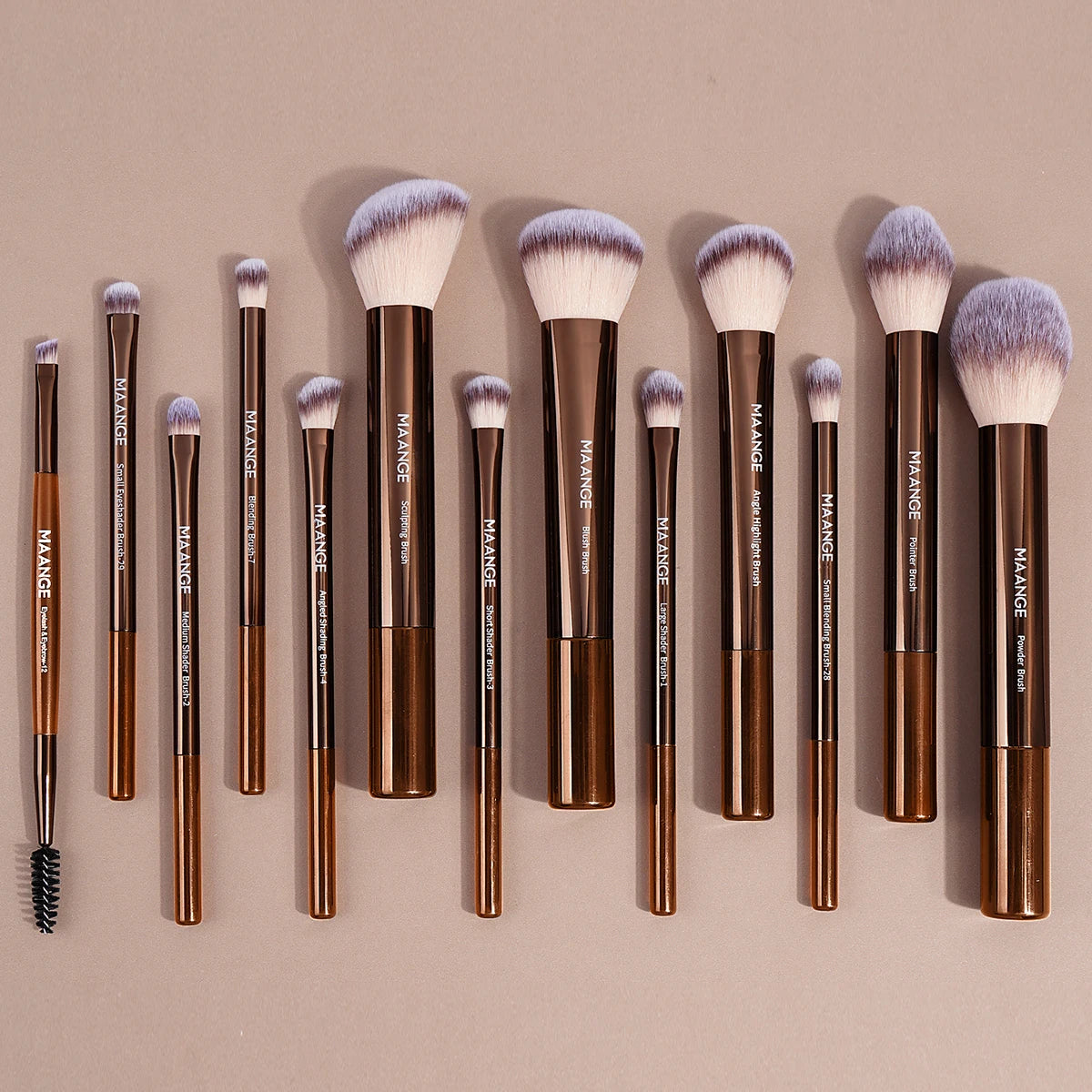 13pcs Makeup Brush Set Foundation Concealer Powder Eyeshadow Blush Brush & Kabuki Blending Brush.