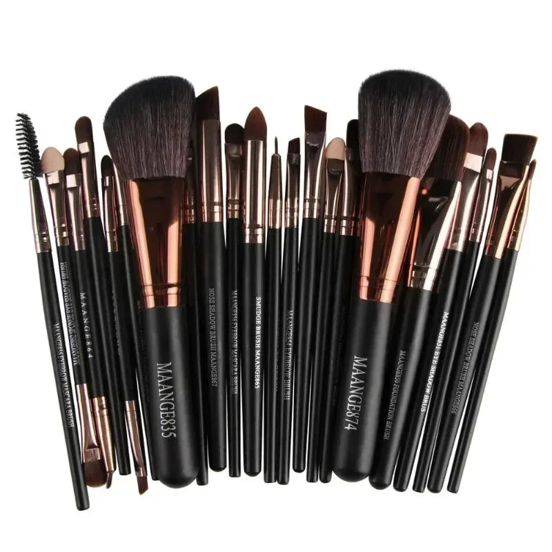 13/22 pcs Professional Makeup Brushes for Eyeshadow Eyeliner & Cosmetics