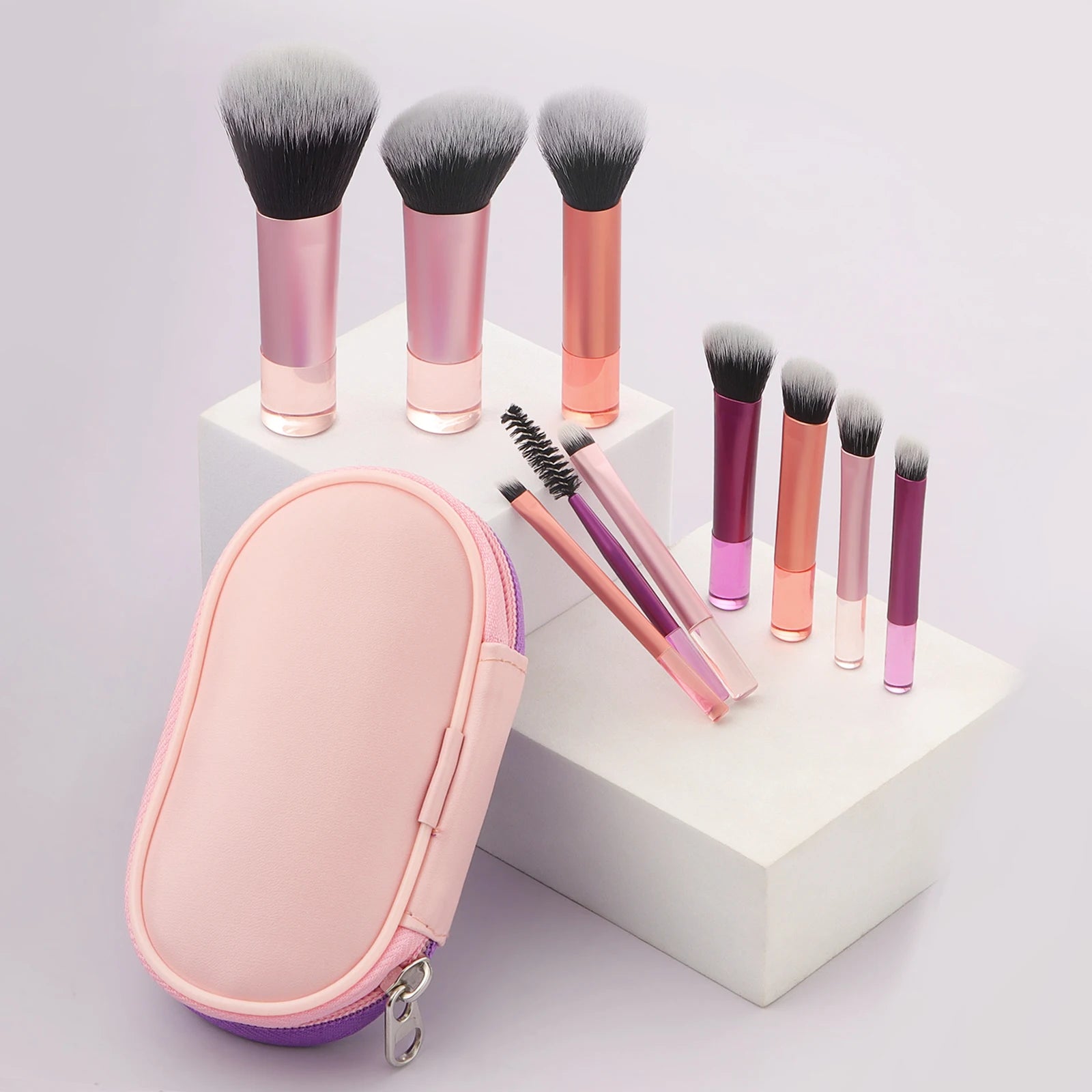 Makeup Brush Sets,10pcs mini with bag multifunctional