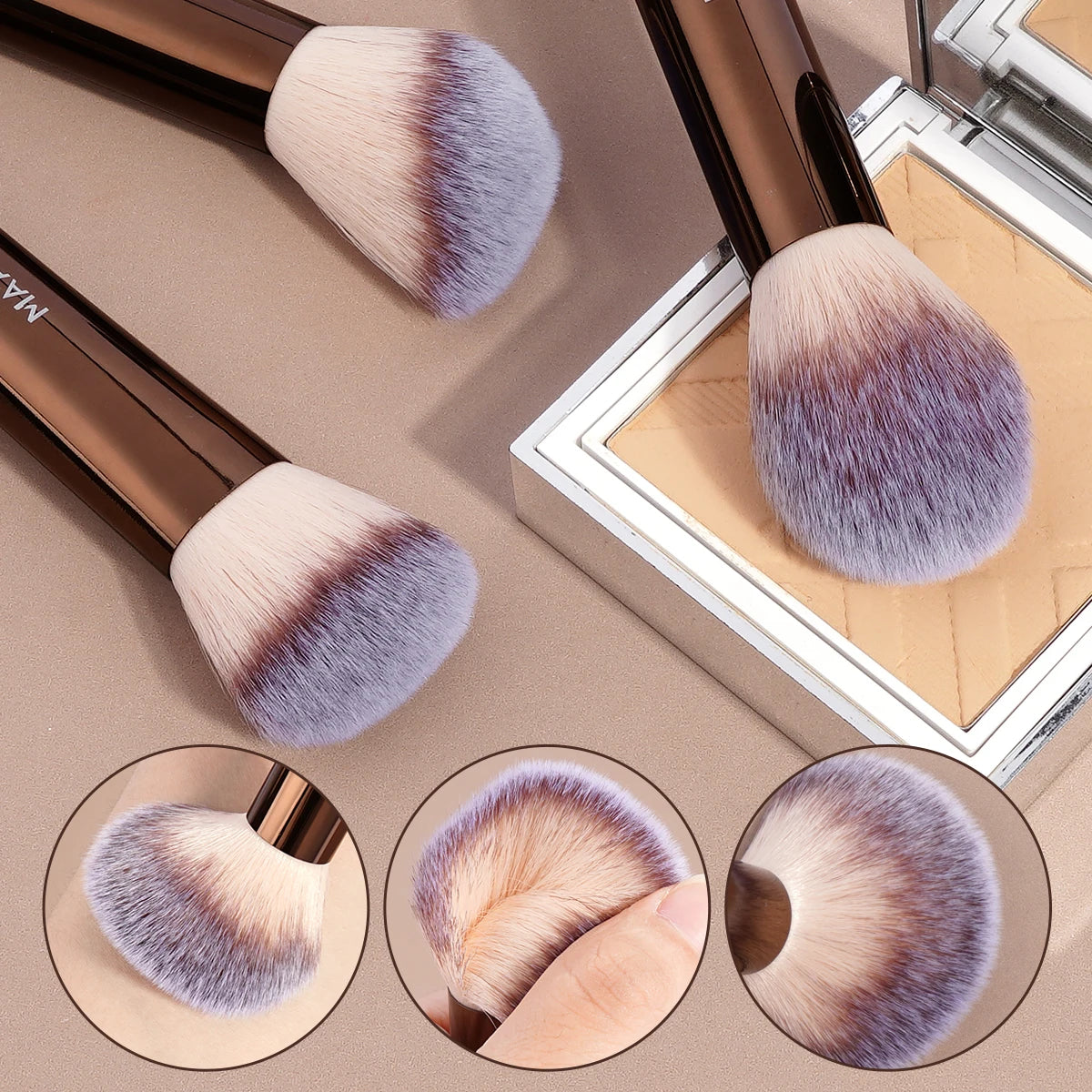 13pcs Makeup Brush Set Foundation Concealer Powder Eyeshadow Blush Brush & Kabuki Blending Brush.