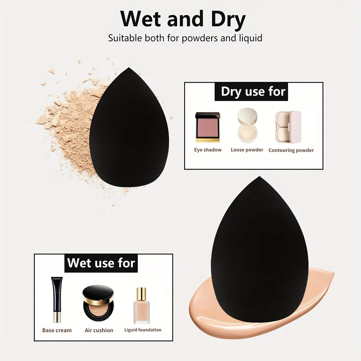 8 Pcs Beauty Egg Makeup Sponge Blenders Beauty Sponges Foundation Applicator