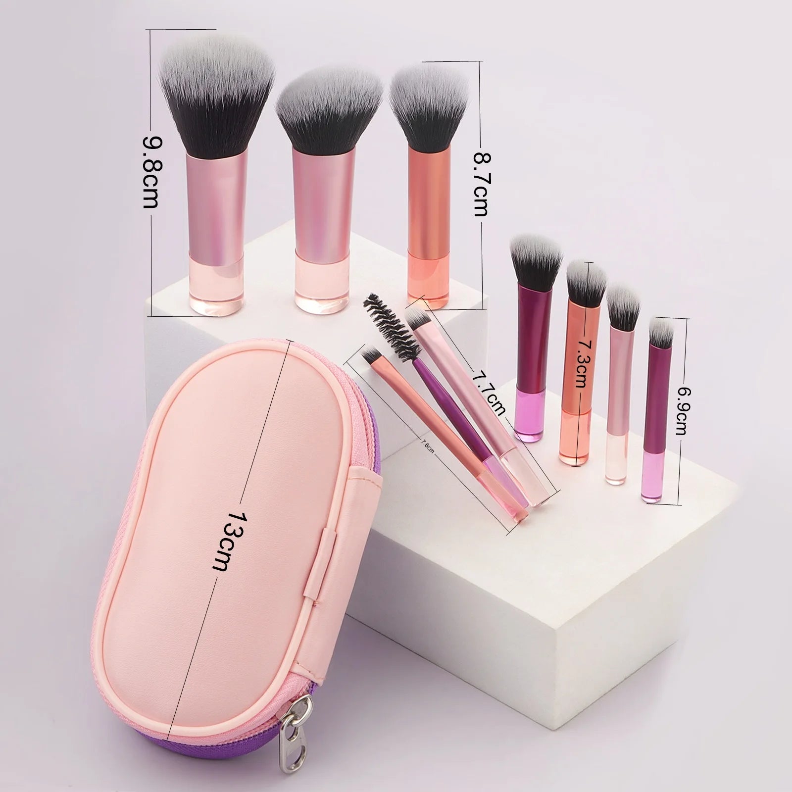Makeup Brush Sets,10pcs mini with bag multifunctional