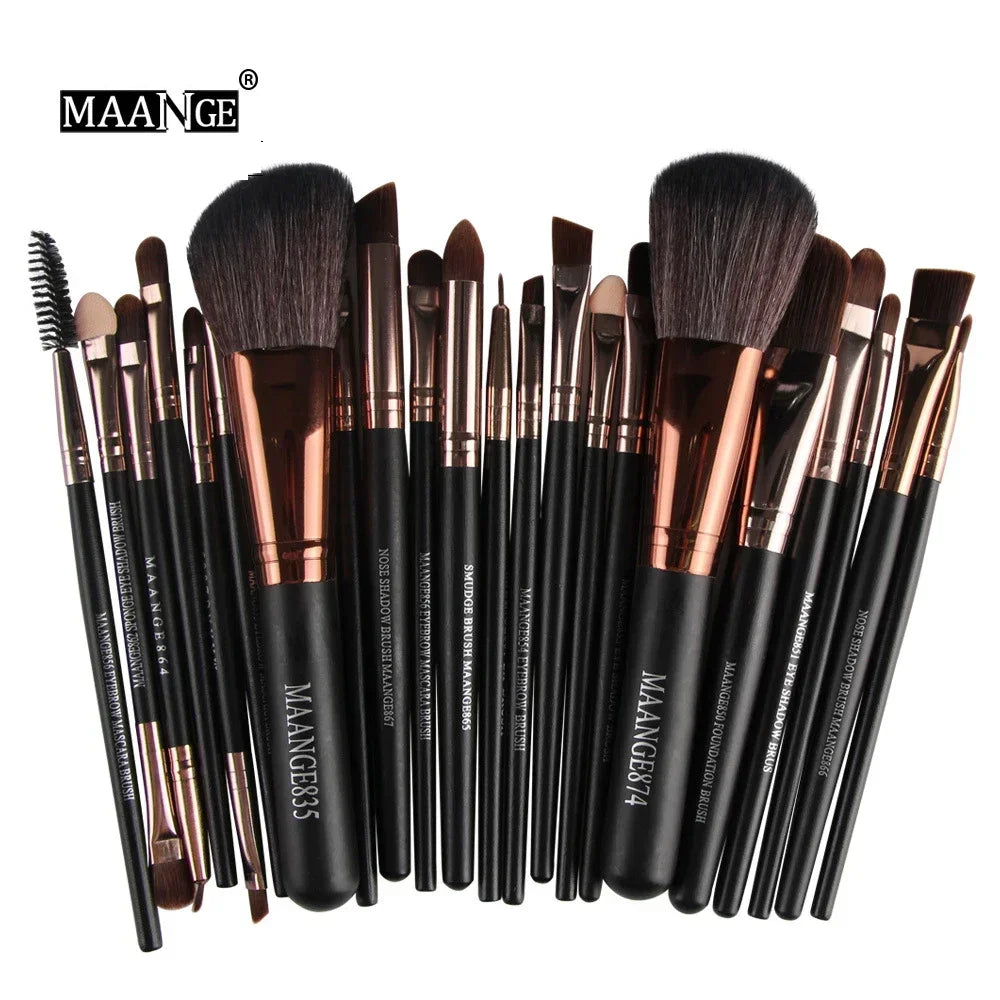13/22 pcs Professional Makeup Brushes for Eyeshadow Eyeliner & Cosmetics